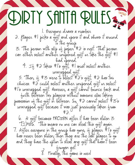 dirty santa game rules|Dirty Santa Rules And Gameplay .